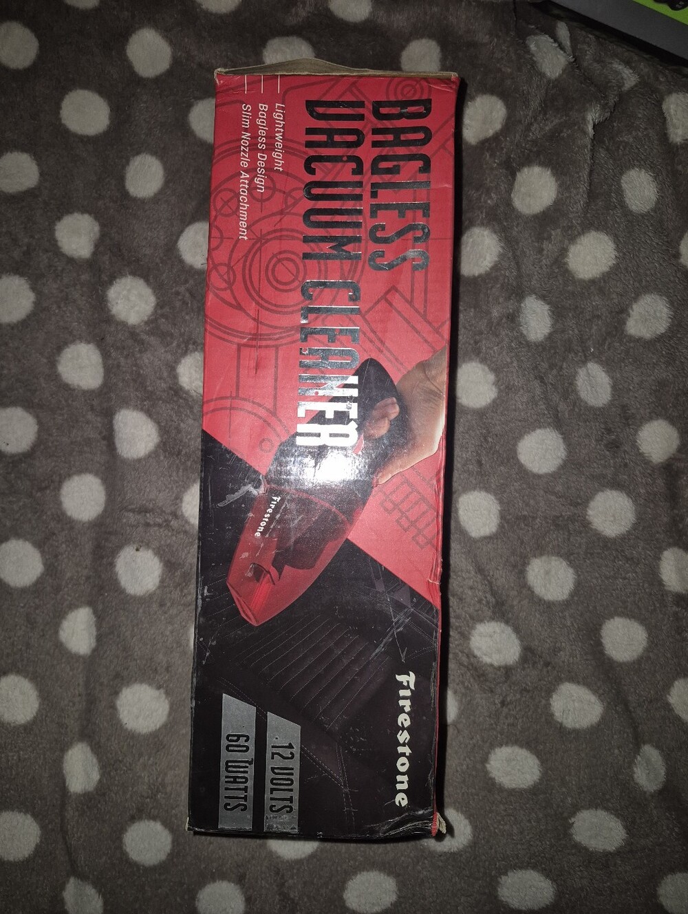 Nib Firestone Bagless Vacuum Cleaner For Auto - Red and Black